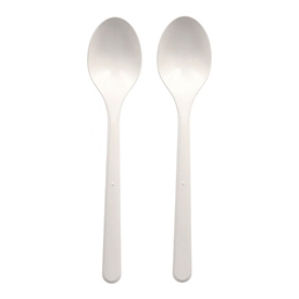 Papstar herbruikbare lepel polypropeen wit 18,5 cm, tot 100 °C, vaatwasmachinebestendig tot 65 °C, 125x bruikbaar, verpakking van 50 Vragen Leg uit