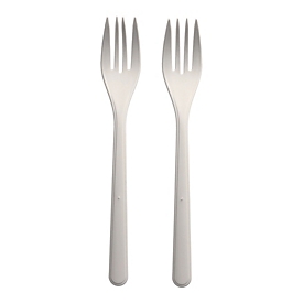 Papstar herbruikbare vork polypropeen wit 18,5 cm, tot 100 °C, vaatwasmachinebestendig tot 65 °C, 125 keer te gebruiken, pak van 50