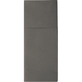 Papstar Hygienische Servietten-Bestecktaschen Airlaid anthrazit, 1/8-Falz, 24 x 10 cm, 4 x 100 Stück