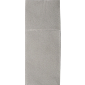 Papstar pochettes hygiéniques pour couverts Airlaid, gris, 1/8-pli, 24 x 10 cm, 4 x 100 pièces