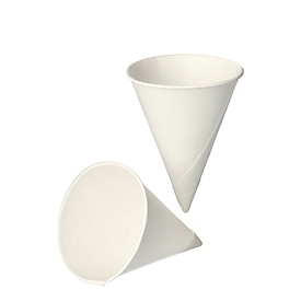 Papstar Zuckerrohr‑Spitzbecher 120 ml, Ø75×H105 mm, Bagasse, palmwachsbesch., weiß, 200 Stk
