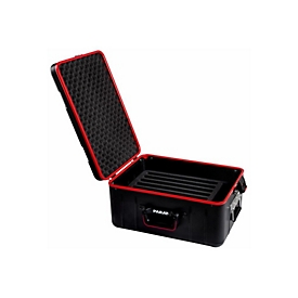 PARAT PARAPROJECT - Aufbewahrungsbox - für 8 Tablets / Notebooks - verriegelbar - Aluminiumrahmen, X-ABS Kunststoff, foam insert - Schwarz - Bildschirmgröße: 35.56 cm (14")