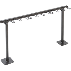 Parking à arceaux Mottez M509S, 1 côté, pour jusqu'à 9 trottinettes, L 1190 x P 200 x H 590 mm, acier peint époxy, anthracite