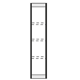 Paroi d'extrémité, pour rayonnage en acier PROGRESS 2000, H 1900 x P 300 mm, argent
