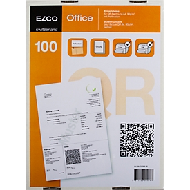 Payment slips ELCO Classic QR, A4, 90 g/m², white, FSC®-certified, valid from 01.07.2020, 100 sheets