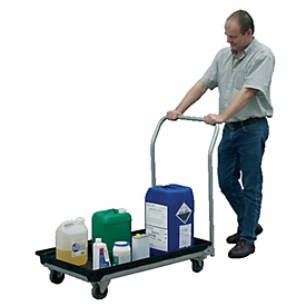 PE-Auffangwanne für CEMO Kleingebinderegal 10/20, schwarz, 30 l, B 980 x T 600 x H 85 mm