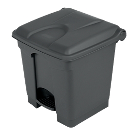 Pedaalemmer van polyetheen 30 l, grijs