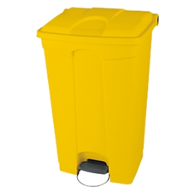 Pedaalemmer van polyetheen 90 l, geel