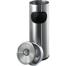 Pedestal ashtray, stainless steel, ø 190 x H 610 mm