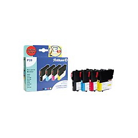 Pelikan - 4er-Pack - Schwarz, Gelb, Cyan, Magenta - kompatibel - Tintenpatrone (Alternative zu: Brother LC985BK, Brother LC985C, Brother LC985M, Brother LC985Y) - für Brother DCP-J125, DCP-J140, DCP-J315, DCP-J515, MFC-J220, MFC-J265, MFC-J410, MF...