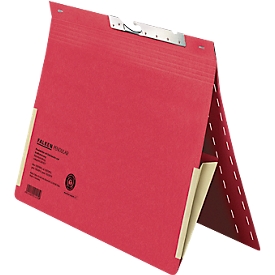 Pendelhefter Falken, Format A4, für bis zu 200 Blatt, 2 Fächer, Schlitzstanzung, Behördenheftung, Tasche, Recycling-Karton, rot, 50 Stück