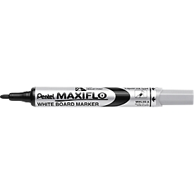 Pentel Whiteboardmarker Maxiflow, Schreibspitze 2 mm, 12 Stück, schwarz