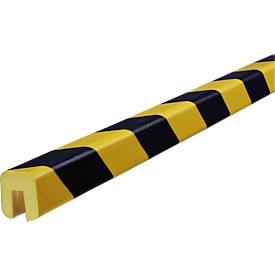 Perfil de protección de cantos tipo G, rollo de 5 m, amarillo/negro