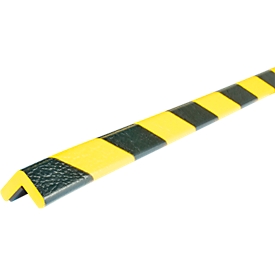 Perfil de protección para esquinas tipo E, pieza de 1 m, amarillo/negro, fluorescente de día