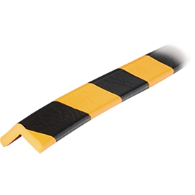 Perfil de protección para esquinas tipo E, por m lineal, amarillo/negro