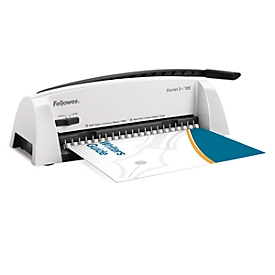 Perforelieuse pour reliure plastique Starlet 2+ Fellowes, performance de perforation 12 feuilles, cap. de reliure 120 feuilles