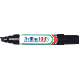 Permanent marker Artline 100, beitelvormige punt, zwart, 12 stuks