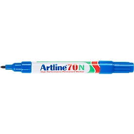 Permanent marker Artline 70, ronde punt, blauw, 12 stuks