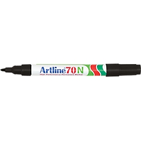 Permanent marker Artline 70, ronde punt, zwart, 12 stuks