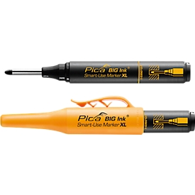 Permanentmarker Pica BIG Ink Marker XL, für glatte & trockene Oberflächen, Spezial-Schreibspitze, wisch- & wasserfest, Schreibfarbe schwarz