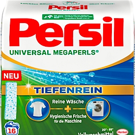 Persil Universal Megaperls detergent, 16 wash loads, deep-clean technology, up to 95°