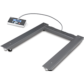 Pèse-palettes balance au sol UIB Kern, afficheur inclus, plage de pesée 1500 kg