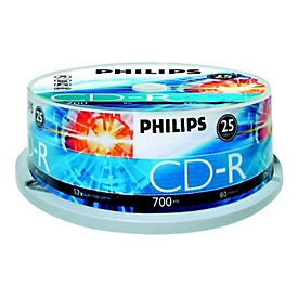 Philips - 25 x CD-R - 700 MB (80 Min) 52x - Spindel