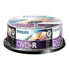 Philips DM4S6B25F - 25 x DVD-R - 4.7 GB (120 Min.) 16x - Spindel