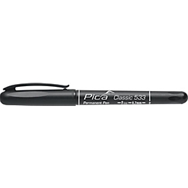 Pica marqueur permanent CLASSIC, noir, largeur de trait 0,7 mm, pointe ogive, encre à base d'alcool, résistant à l'eau