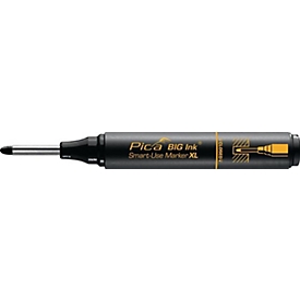 PICA Permanentmarker BIG INK SMART-USE-MARKER XL, schwarz, Strichbreite 2-4 mm, Tieflochmarkerfunktion, Ein-Hand-Bedienung