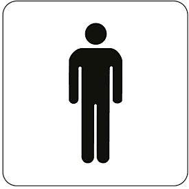 Pictogram "heren", folie zelfklevend