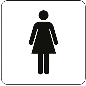 Pictogramme "Femme", 160 x 160 mm, film autocollant, 5 pièces