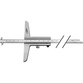 Pied à coulisse de profondeur 200 mm, rail de 8 x 3 mm, H. PREISSER
