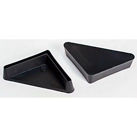 Pieds en PVC, pour rayonnage à visser, en système modulaire, 40 x 40 mm, 10 p.