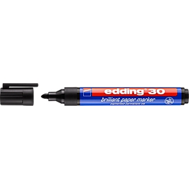 Pigmentmarker 30 Brilliant edding, noir, 10 p.