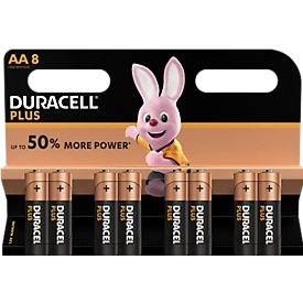 Pilas DURACELL® Plus Power, mignon AA, 1,5 V, 8 unidades
