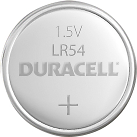 Pile alcaline Duracell LR54, pile bouton, 1,5 V, lot de 2