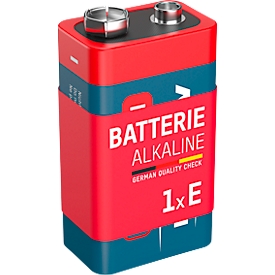 Piles alcalines bloc E Ansmann, 9 volts, durée de vie particulièrement longue, 1 p.
