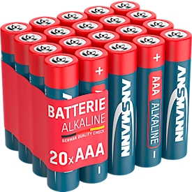 Piles alcalines Mirco AAA/LR03, 1,5 V, 20 p.