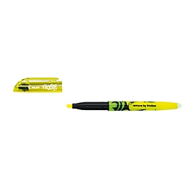 PILOT Textmarker FriXion Light Natural, Keilspitze, Strichstärke 3,8 mm, Schreibfarbe gelb, radierbar, Recycling-Kunststoff, 1 Stück