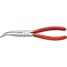 Pince à becs plats arrondis, longueur 200 mm, polissage à 40°, revêtement en caoutchouc, KNIPEX