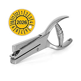 Pince à poinçonner moedel, poinçonnage triangulaire avec Ø 3,55 x 3,9 mm, profondeur de la bouche 50 mm, L 145 mm, acier nickelé, argenté