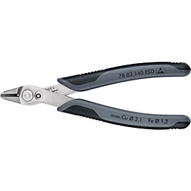 Pince coupante latérale pour l'électronique Super-Knips® L.140mm facette non pol.KNIPEX