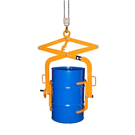Pince de retournement FWZ 200, pour fût de 200 litres, orange (RAL 2000)