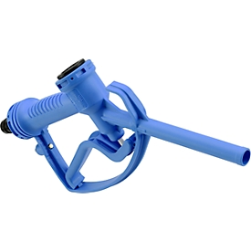 Pistola de surtidor manual para depósitos CEMO CUBE para AdBlue®/bombas de manivela AdBlue®, carcasa de PA6, azul/blanco