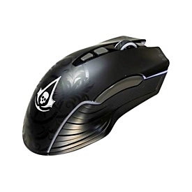 Pixminds Lexip X Ubisoft Tattoo - Assassin's Creed Black Flag: Resynced - Maus - 7 Tasten - kabellos - 2.4 GHz - kabelloser Empfänger (USB)