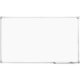 Pizarra blanca 2000 MAULpro, esmaltada en blanco, marco de aluminio plateado, 900 x 600 mm