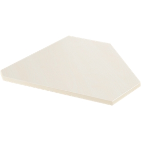 placa angular, 90°, ancho 800 x fondo 800 mm, arce