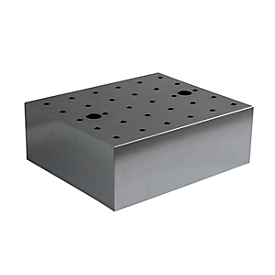 Placa perforada Q30 para bandejas colectoras pequeñas de acero CEMO, ancho 450 x fondo 380 x alto 165 mm, acero galvanizado