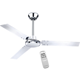 Plafondventilator Verona, 65 W, 3 snelheden, met afstandsbediening, chroom